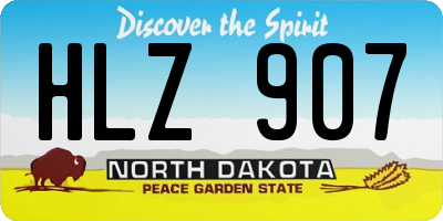 ND license plate HLZ907