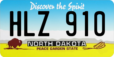 ND license plate HLZ910