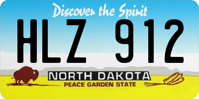 ND license plate HLZ912