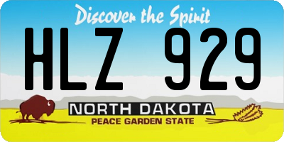 ND license plate HLZ929