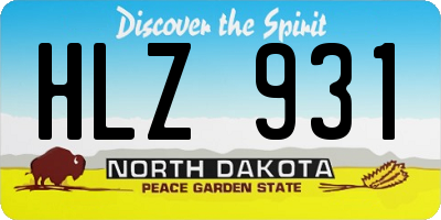 ND license plate HLZ931