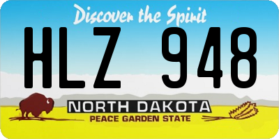 ND license plate HLZ948