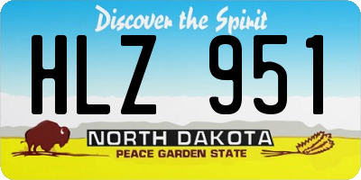 ND license plate HLZ951