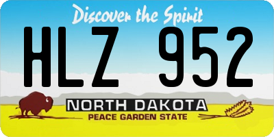 ND license plate HLZ952