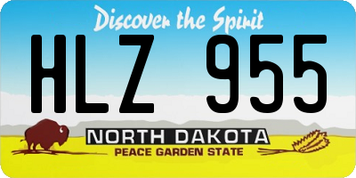 ND license plate HLZ955