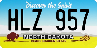 ND license plate HLZ957