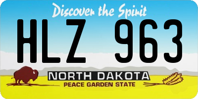 ND license plate HLZ963