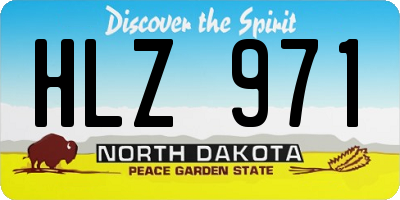 ND license plate HLZ971