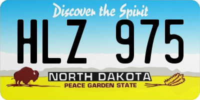 ND license plate HLZ975