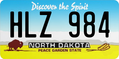 ND license plate HLZ984