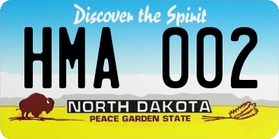ND license plate HMA002