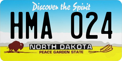 ND license plate HMA024