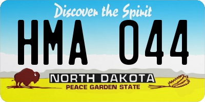 ND license plate HMA044