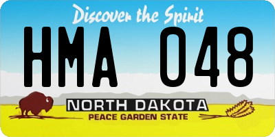 ND license plate HMA048