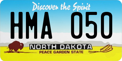 ND license plate HMA050