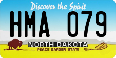 ND license plate HMA079