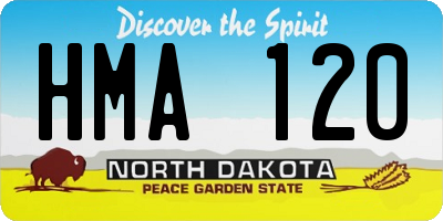 ND license plate HMA120