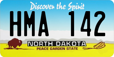 ND license plate HMA142