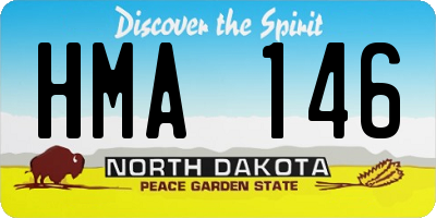 ND license plate HMA146