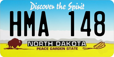 ND license plate HMA148