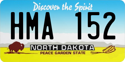 ND license plate HMA152