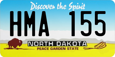 ND license plate HMA155
