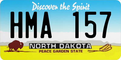 ND license plate HMA157