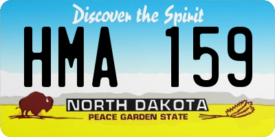 ND license plate HMA159