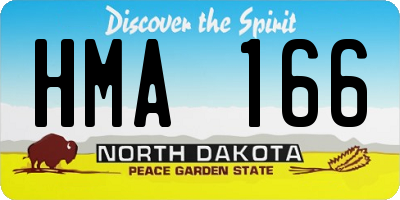 ND license plate HMA166