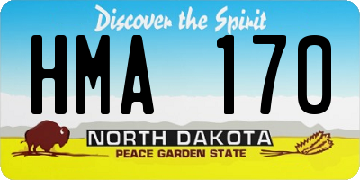 ND license plate HMA170