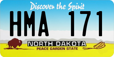 ND license plate HMA171
