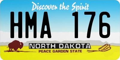 ND license plate HMA176