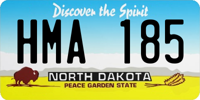 ND license plate HMA185
