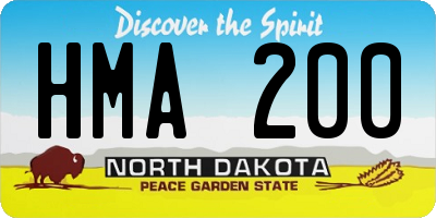 ND license plate HMA200