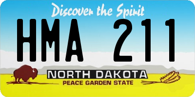 ND license plate HMA211
