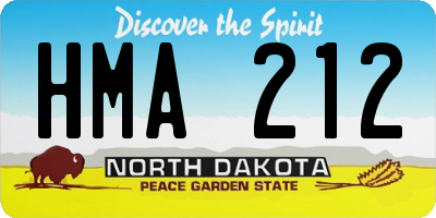 ND license plate HMA212