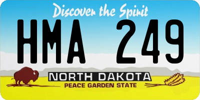 ND license plate HMA249