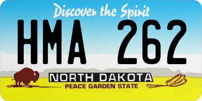 ND license plate HMA262
