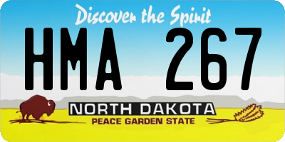 ND license plate HMA267