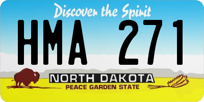 ND license plate HMA271