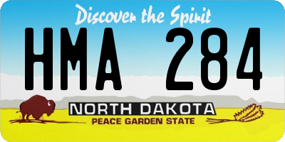 ND license plate HMA284