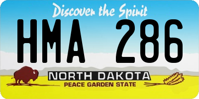 ND license plate HMA286