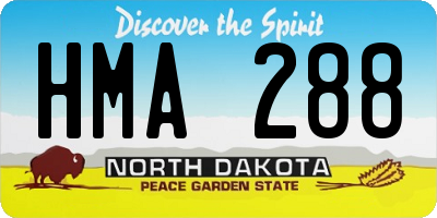 ND license plate HMA288