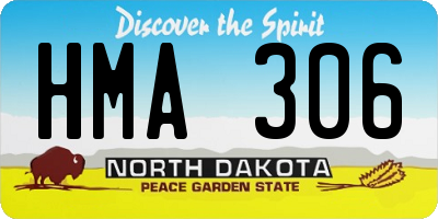 ND license plate HMA306