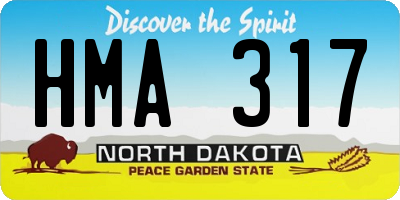 ND license plate HMA317