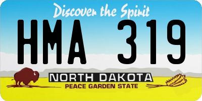 ND license plate HMA319