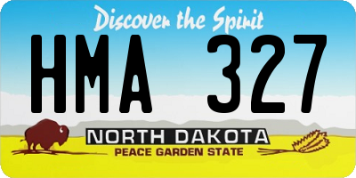 ND license plate HMA327