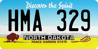 ND license plate HMA329