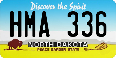ND license plate HMA336