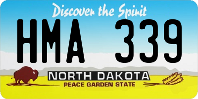 ND license plate HMA339